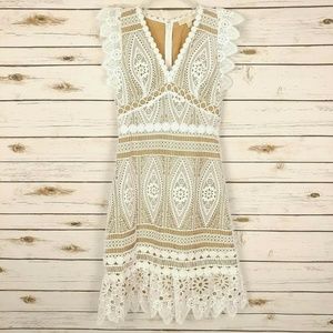 michael kors medallion lace dress